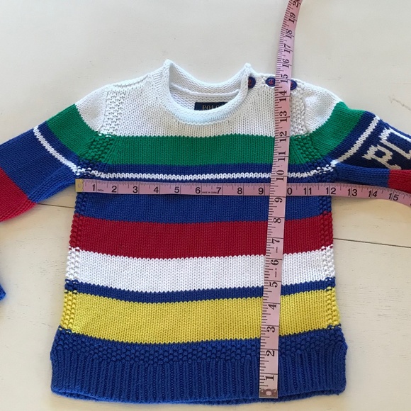 POLO RALPH LAUREN ⛵️GIRLS’ STRIPED ROLLNECK SWEATER - Picture 3 of 13